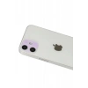 Hubrendy Bez Apple iPhone 12 Rainbow Kamera Lens Koruma Cam - Mor