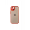 Hubrendy Bez Apple iPhone 13 Mini Kılıf Montreal Silikon Kapak - Kırmızı