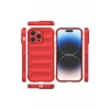 Hubrendy Bez Apple iPhone 13 Pro Max Kılıf Optimum Silikon - Kırmızı