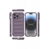 Hubrendy Bez Apple iPhone 13 Pro Max Kılıf Optimum Silikon - Mor