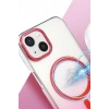 Hubrendy Bez Apple iPhone 14 Glossy Magsafe Kapak - Siyah
