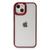 Hubrendy Bez Apple iPhone 14 Plus Kılıf Dora Kapak - Kırmızı