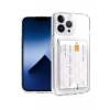 Hubrendy Bez Apple iPhone 14 Pro Max Kılıf Kart Şeffaf Silikon - Şeffaf