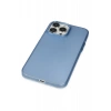 Hubrendy Bez Apple iPhone 14 Pro Max Kılıf Modos Metal Kapak - Mavi