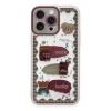 Hubrendy Bez Apple iPhone 14 Pro Max Kılıf Sweet Desenli Silikon Kapak - Şeffaf