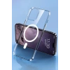 Hubrendy Bez Apple iPhone 14 Pro Max Kılıf Tron Şeffaf Magsafe Kapak - Şeffaf
