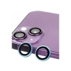 Hubrendy Bez Apple iPhone 14 Raze Metal Kamera Lens - Mavi