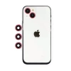 Hubrendy Bez Apple iPhone 14 Shine Kamera Lens - Kırmızı