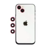 Hubrendy Bez Apple iPhone 14 Shine Kamera Lens - Kırmızı