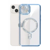 Hubrendy Bez Apple iPhone 15 Kılıf Joke Simli Magneticsafe Kılıf - Mavi