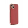 Hubrendy Bez Apple iPhone 15 Kılıf Volet Silikon - Kırmızı