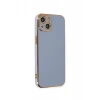 Hubrendy Bez Apple iPhone 15 Kılıf Volet Silikon - Mavi