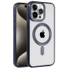 Hubrendy Bez Apple iPhone 15 Pro Max Kılıf Kronos Magsafe Kapak - Lacivert