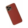 Hubrendy Bez Apple iPhone 15 Pro Max Kılıf Volet Silikon - Kırmızı