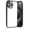Hubrendy Bez Apple iPhone 15 Pro Max Lensli Silikon - Siyah