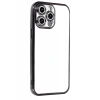 Hubrendy Bez Apple iPhone 15 Pro Max Lensli Silikon - Siyah