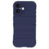 Hubrendy Bez Apple iPhone 16 Kılıf Optimum Silikon - Lacivert