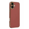 Hubrendy Bez Apple iPhone 16 Kılıf Volet Silikon - Kırmızı