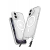 Hubrendy Bez Apple iPhone 16 Plus Kılıf Enka Magsafe Silikon Kılıf - Şeffaf