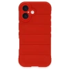 Hubrendy Bez Apple iPhone 16 Plus Kılıf Optimum Silikon - Kırmızı