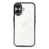 Hubrendy Bez Apple iPhone 16 Plus Kılıf Lensli Silikon - Mor