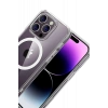 Hubrendy Bez Apple iPhone 16 Pro Max Combo Sert Şeffaf Magsafe Kapak - Şeffaf