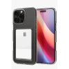 Hubrendy Bez Apple iPhone 16 Pro Max Kılıf Kart Şeffaf Silikon - Şeffaf
