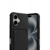 Hubrendy Bez Apple iPhone 17 Kelvin Kartvizitli Silikon - Siyah