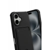 Hubrendy Bez Apple iPhone 17 Kelvin Kartvizitli Silikon - Siyah