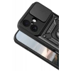 Hubrendy Bez Apple iPhone 17 Pars Lens Yüzüklü Silikon - Siyah