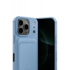 Hubrendy Bez Apple iPhone 17 Pro Kelvin Kartvizitli Silikon - Mavi