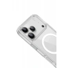 Hubrendy Bez Apple iPhone 17 Pro Max Kılıf Pc Real Magsafe Kapak - Şeffaf