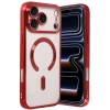 Hubrendy Bez Apple iPhone 17 Pro Max Kross Magneticsafe Kapak - Kırmızı