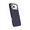 Hubrendy Bez Apple iPhone 17 Pro Regal Magsafe Standlı Kapak - Lacivert