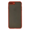 Hubrendy Bez Apple iPhone 7 Plus Kılıf Montreal Silikon Kapak - Kırmızı