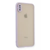 Hubrendy Bez Apple iPhone X Kılıf Montreal Silikon Kapak - Mor