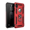 Hubrendy Bez Apple iPhone XS Max Kılıf Sofya Yüzüklü Silikon Kapak - Kırmızı