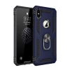 Hubrendy Bez Apple iPhone XS Max Kılıf Sofya Yüzüklü Silikon Kapak - Lacivert
