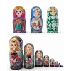 Hubrendy Kargo 10lu Ahşap Matruşka Seti Alk5381