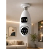 Hubrendy Kargo 360° Ev İzleme Wi-fi Çift Lens Akıllı Ampul Kamera
