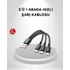 Hubrendy Kargo 3’ü 1 Arada Hızlı Şarj Kablosu İos Android Type-c Uyumlu Ve Dayanıklı
