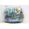 Hubrendy Kargo Ahşap İstanbul Temalı Magnet Alk4361