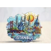 Hubrendy Kargo Ahşap İstanbul Temalı Magnet Alk4600