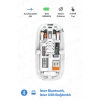 Hubrendy Kargo Bluetooth Usb Çift Modlu Sessiz Mouse, Şeffaf Mıknatıslı Kapaklı, Type-c Şarjlı, Dpı Ayarlı, Kablosuz 10m Çekim Mesafeli, Masaüstü Kısayol Tuşlu, Taşınabilir Şarjlı Mouse Beyaz