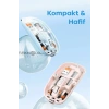 Hubrendy Kargo Bluetooth Usb Çift Modlu Sessiz Mouse, Şeffaf Mıknatıslı Kapaklı, Type-c Şarjlı, Dpı Ayarlı, Kablosuz 10m Çekim Mesafeli, Masaüstü Kısayol Tuşlu, Taşınabilir Şarjlı Mouse Siyah
