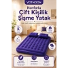 Hubrendy Kargo Çift Kişilik Şişme Yatak Dahili Pompalı 203x152x22 Cm 2 Yastıklı