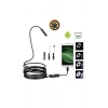 Hubrendy Kargo Endoskop 3 İn 1 Yılan Kamera Usb Micro Usb Type-c 20 Metre Sert Kablo