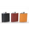 Hubrendy Kargo Paslanmaz Çelik Tekli 7 Oz Derili Matara  Alk2660