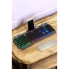 Hubrendy Kargo Q Klavye Rgb Işıklı Klavye Ve Mouse Seti Kablolu Mouse Hediyeliş