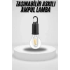 Hubrendy Kargo Taşınabilir Askılı Ampul Kamp Lambası Askılı Type-c Şarjlı Bahçe Lambası